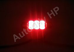 led žárovka sufit Canbus 12V SMD5630 39mm rudá